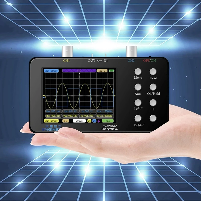 SCO2 2 Canal de Osciloscop Digital 50M Rata de Eșantionare 10Msa/S Analogice de Bandă Onekey AUTO Pentru Reparații, Electronice DIY Durabil