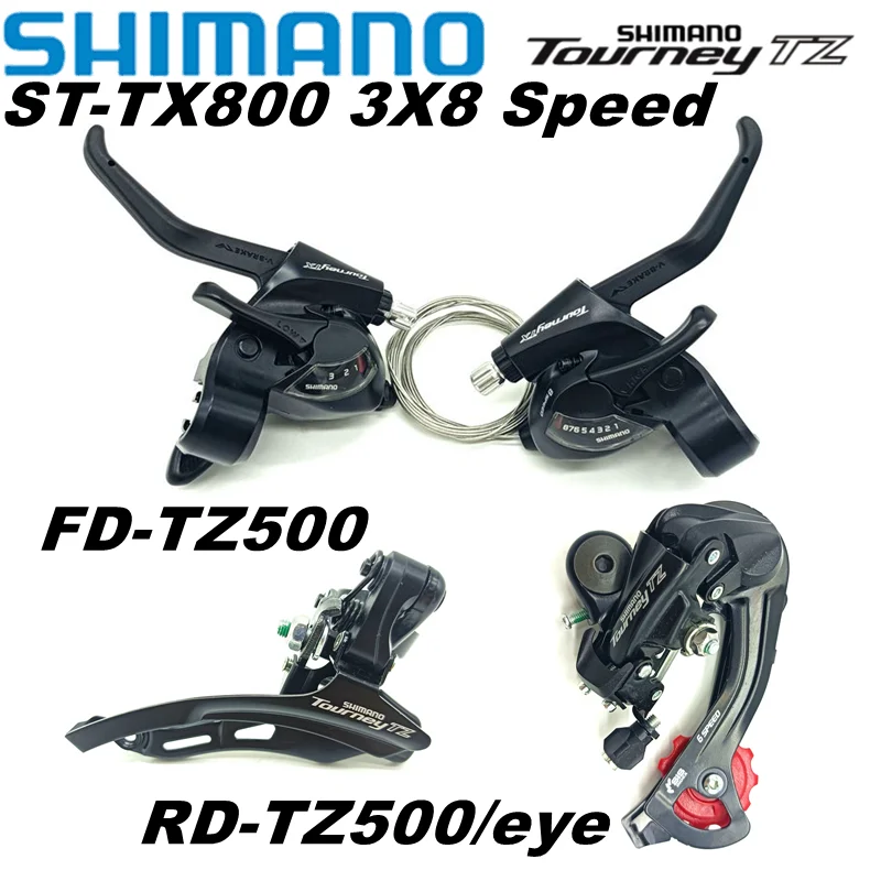 Shimano 24S Groupset ST-TX800 Bicicleta Tura/Manetă de Frână 3x8S TX800 Schimbare Pârghii RD-TZ500 Spate Derailleur FD-TZ500 Frontul Derailleur