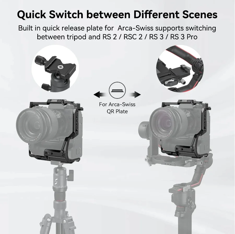 SmallRig X H2 X-H2S Camera Cușcă pentru FUJIFILM X-H2 / X-H2S cu FT-XH/ VG-XH Grip Baterie,Video Face Rig Camera 3933