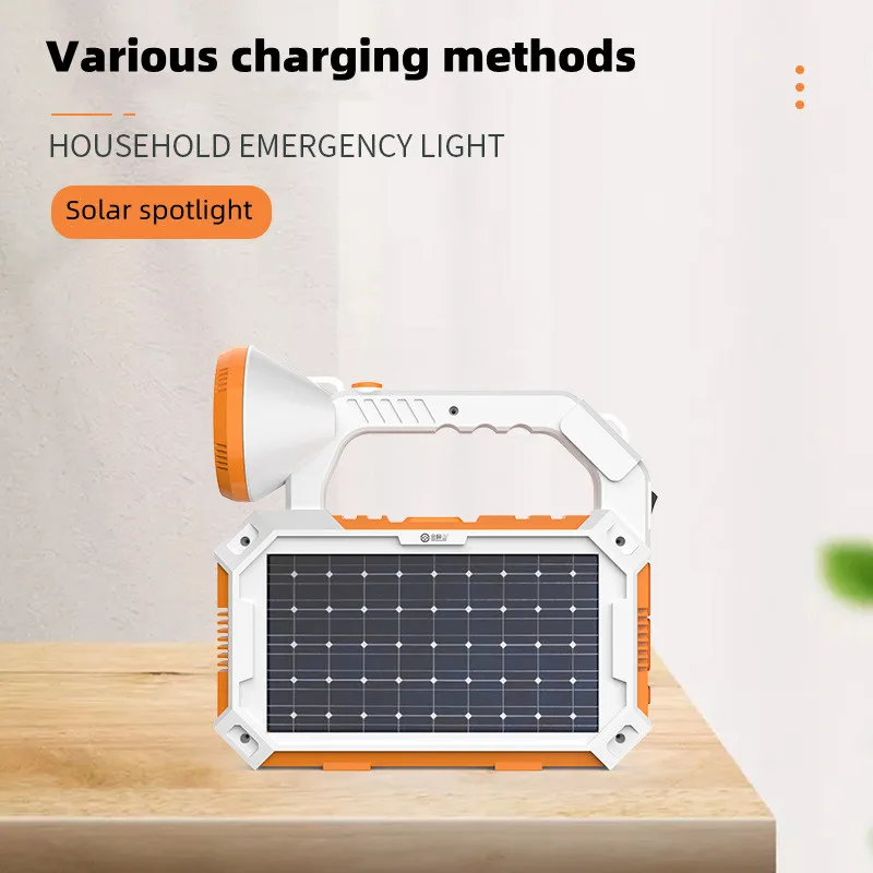 Solar Multi-funcție Proiector Portabil USB Reîncărcabilă Lampă Portabilă în aer liber Camping Lampa de Orbire Lanterna SunergyPlus