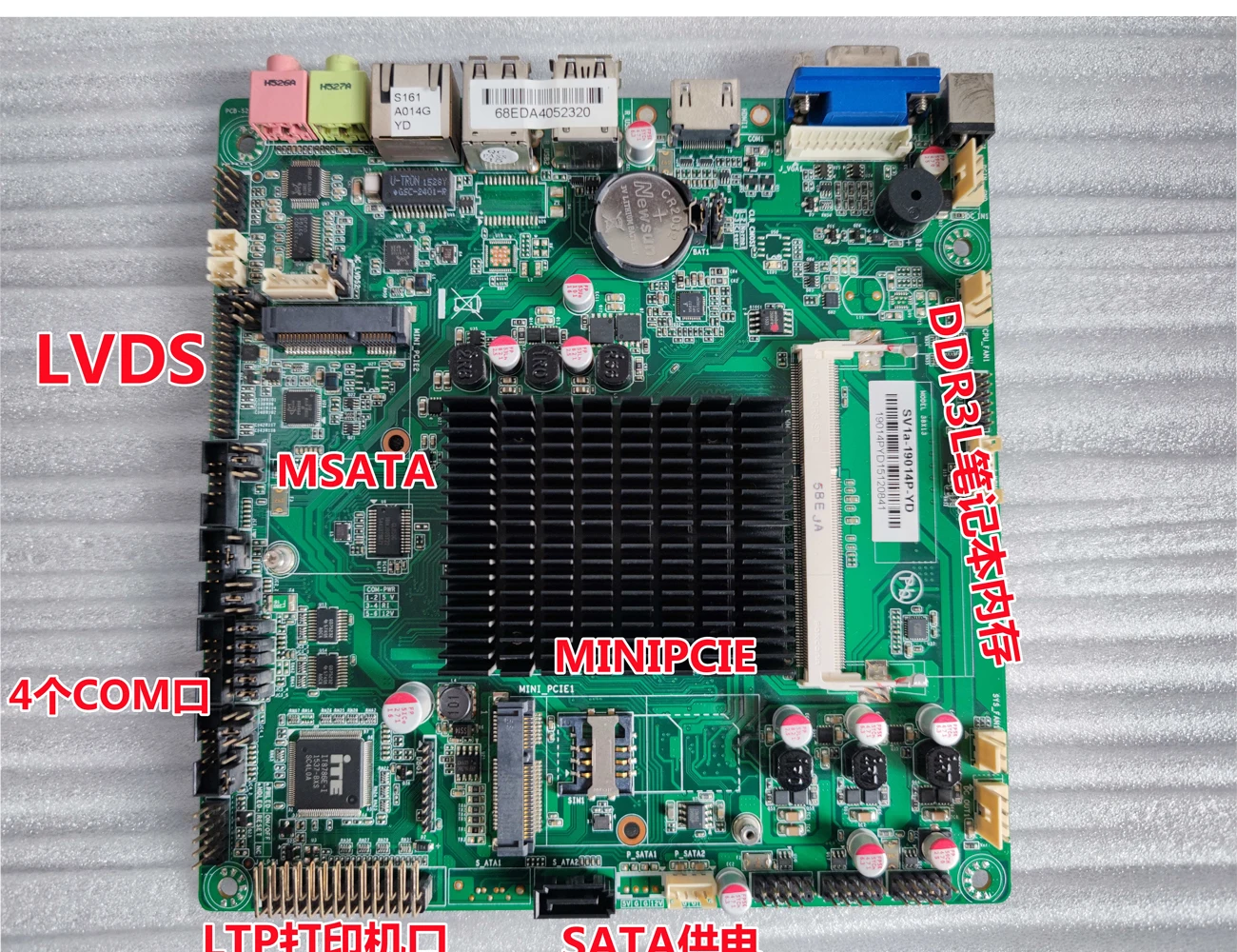 SV1a-19014P J1900 Quad-Core 17X17 COM H-D-M-am Industriale ITX marcat LVDS Placa de baza