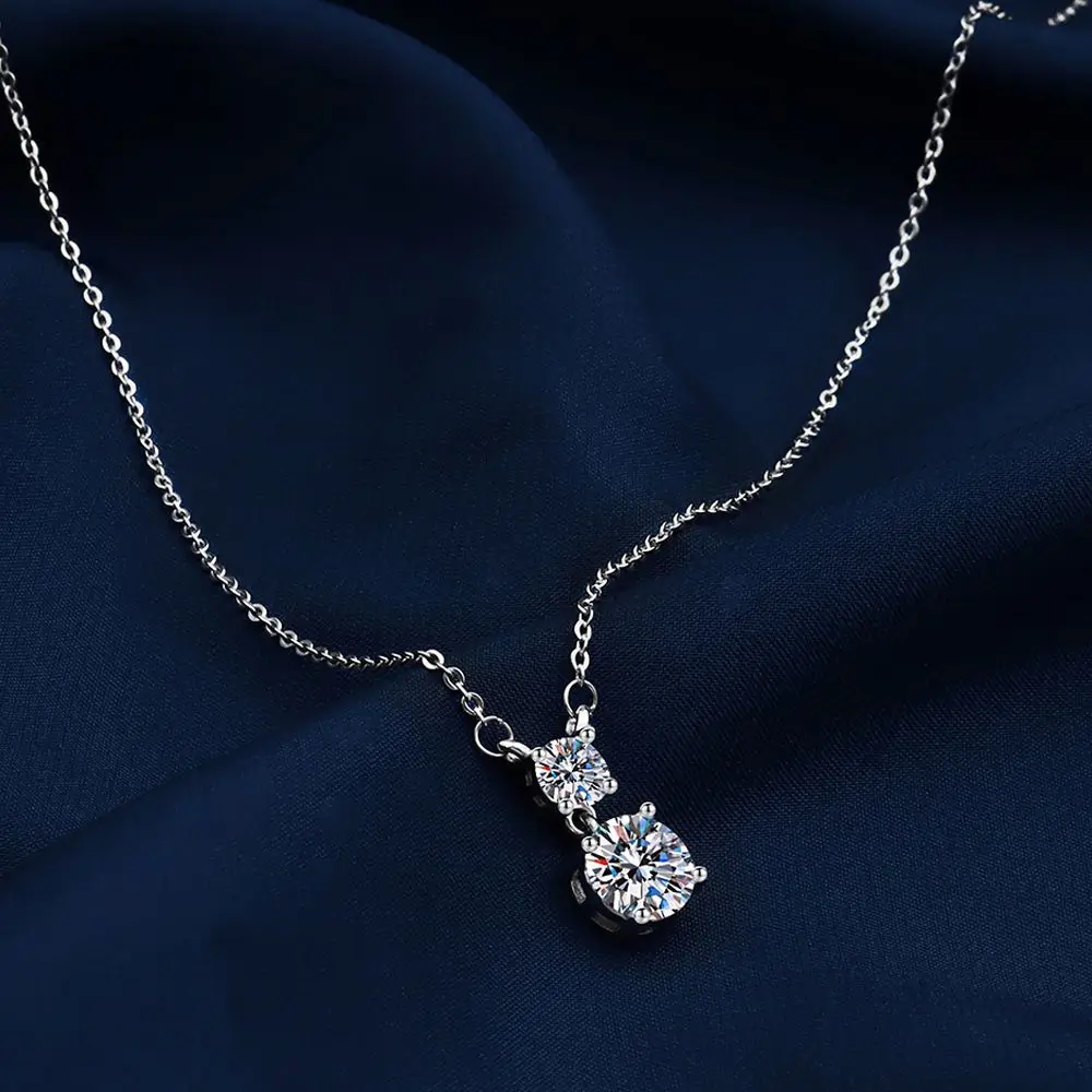 Temperament Simplu Pătrat Colier De Diamante Imitație Moissanite Înalt Simț Fete Colier Bijuterii