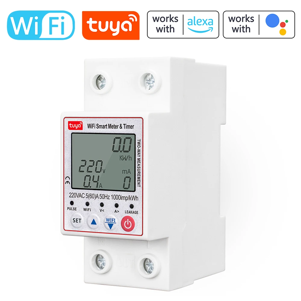 Tu-ya WiFi Inteligent Automat Rar Protector Multifuncțional Actuale de Monitorizare Tensiune Întrerupător de Circuit de Control APP