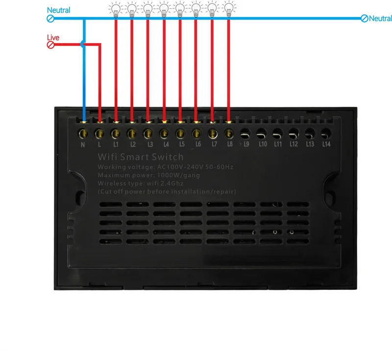 Tuya WIFI, Zigbee Smart Switch 147 Tip 6/8/10Gang Acasă Comutator de Perete Panou Alexa Google Control Acasă Interruptor Pentru Viața Inteligentă