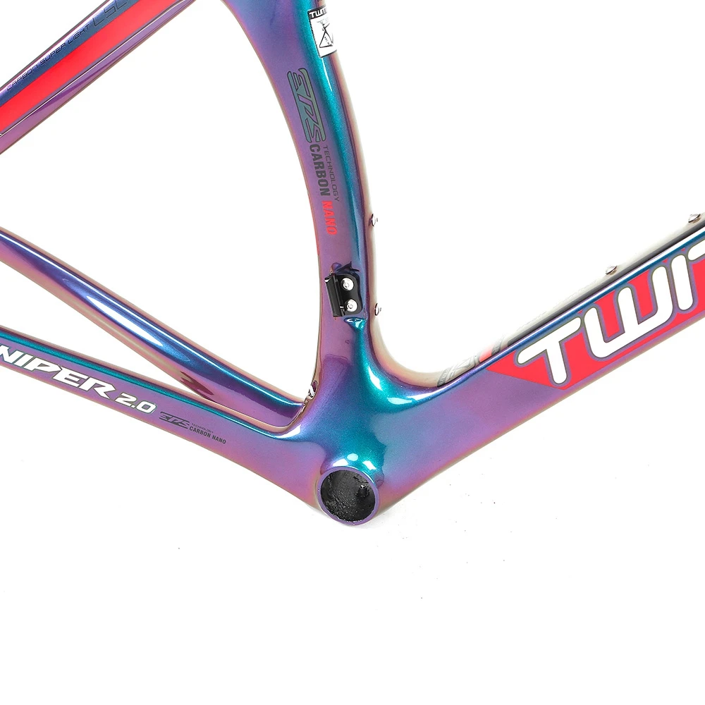 TWITTERC frână de eliberare rapidă versiune ultra-lumină de culoare-schimbarea colorat linie interior din fibra de carbon de curse de biciclete road biciclete cadru