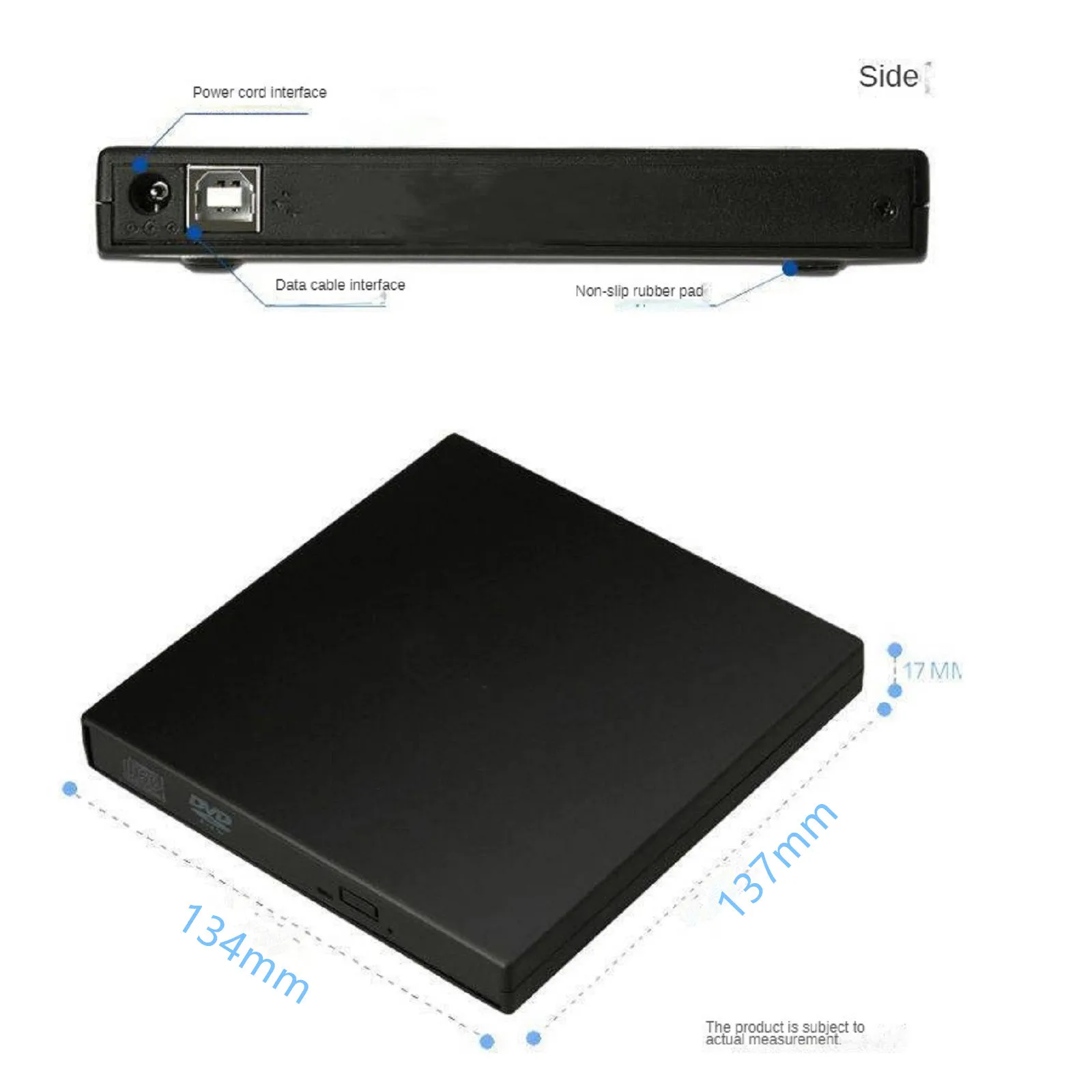 USB 2.0 Slim External DVD-RW CD-Writer Disk Writer Reader Player Unități Optice Cu Cablu USB Pentru Macbook PC-Uri Desktop