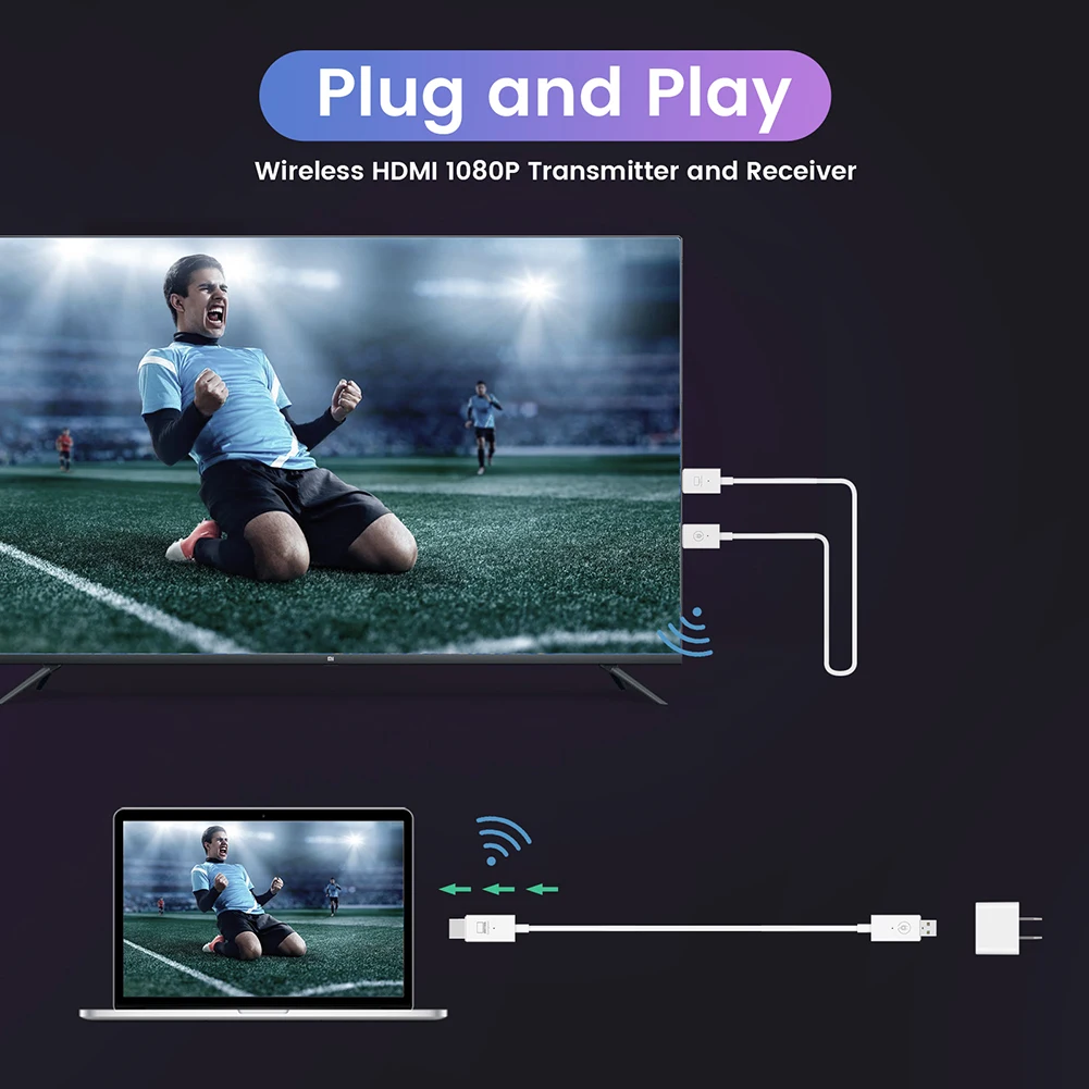 Wireless HDMI-CompatibleVideo de Emisie-recepție Plug-and-Play Video fără Fir Transmițător Receptor TX și RX pentru PC/Telefon Pentru a Monitoriza