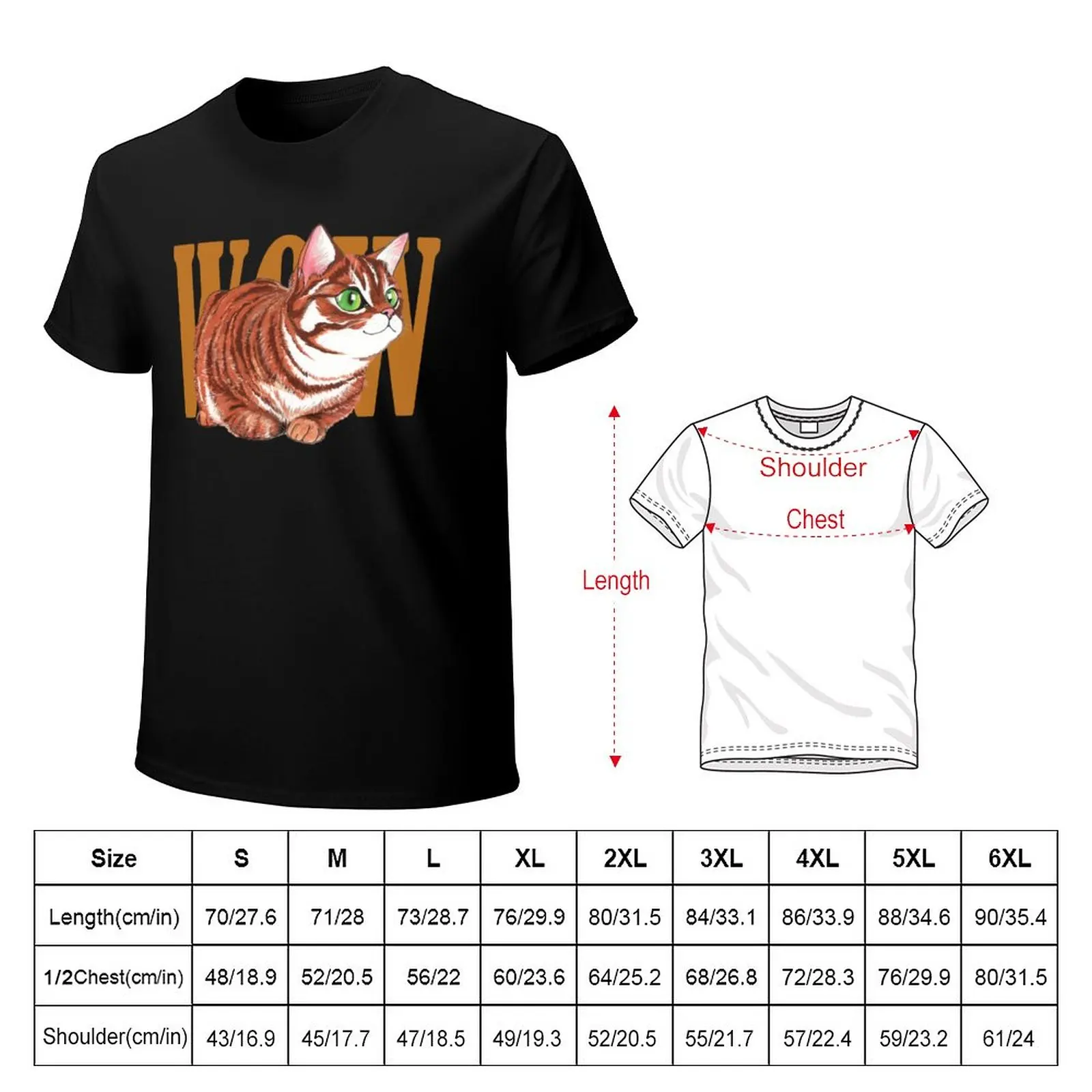 WOW Curios Cat T-Shirt cu maneci Scurte tee grafic t shirt plus dimensiune camasi Barbati bumbac t-shirt