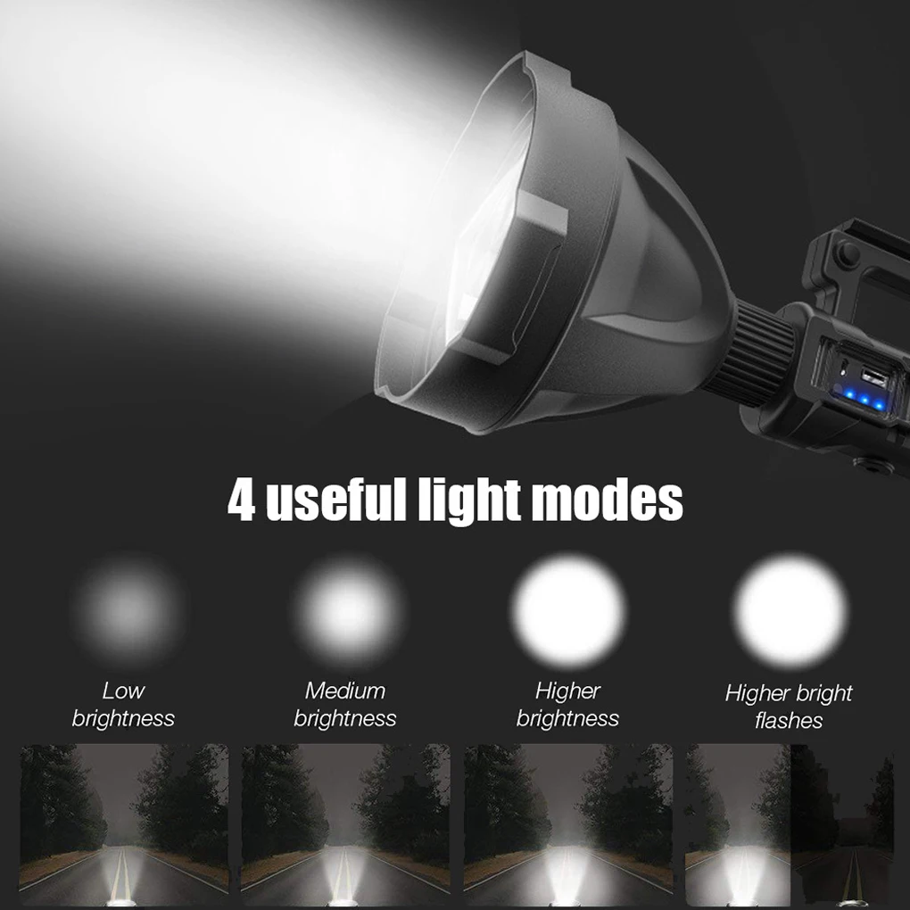 XHP70 Reîncărcabilă de Mare Putere Lanterne Led-uri Ultra-lungă Distanță de Iluminat Putere Banca Lampa Proiector XHP70 Puternică Lanternă