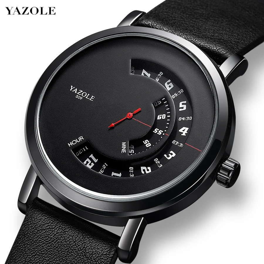 YAZOLE Top Brand de Lux pentru Bărbați Ceas de Moda Impermeabil Cuarț Ceas Curea de Piele Simplu Casual, Ceasuri pentru Barbati reloj hombre
