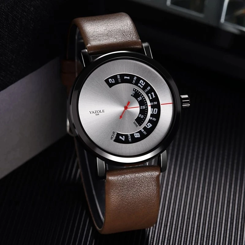 YAZOLE Top Brand de Lux pentru Bărbați Ceas de Moda Impermeabil Cuarț Ceas Curea de Piele Simplu Casual, Ceasuri pentru Barbati reloj hombre