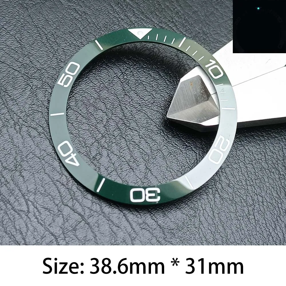 Înclinați 38.6 mm * 31mm Diverse Bezel Bezel Ceramica GMT și 40mm Bărbați ceas de Scufundare a Introduce Înlocuire Suprafață